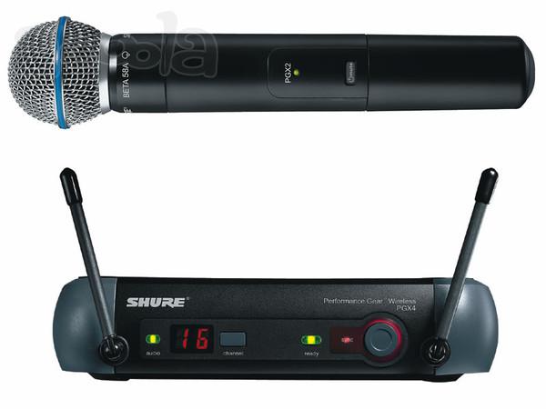 Микрофон SHURE PGX24/BETA58 проф. радиосистема. магазин. ( НЕ РЫНОЧНЫЙ-ВАЖНО!)