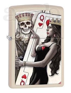 Зажигалка Zippo 29393 King & Queen of Hearts