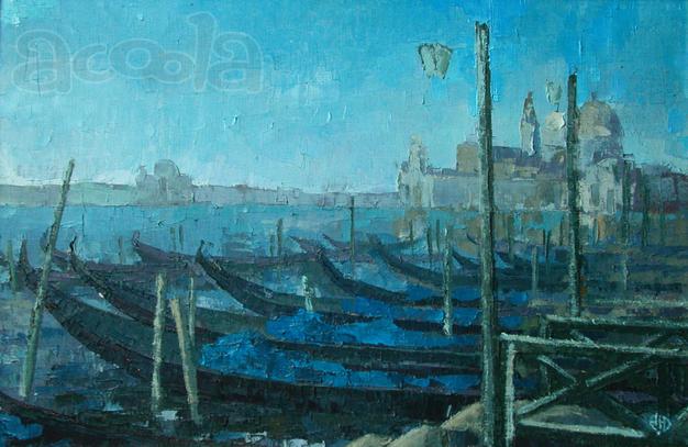 Продаю картину: автор Аксамитов Юрий, Venezia, Спящие гондолы